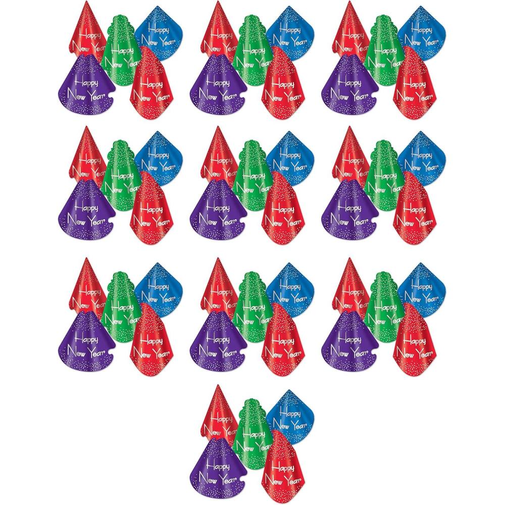 image:imageBeistle 8866650 Headliner Hat Assortment Includes 50 Hats In Package