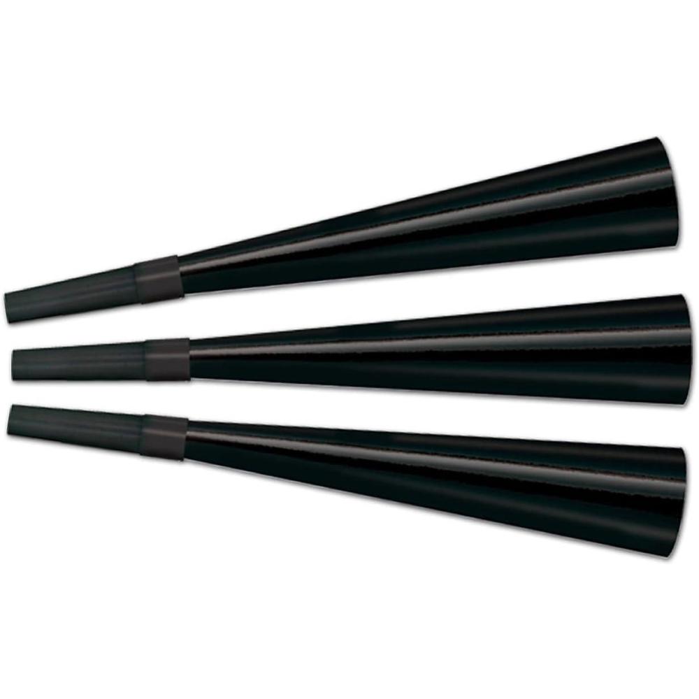 image:imageBeistle Pkgd Foil Horns Black 15Pkg