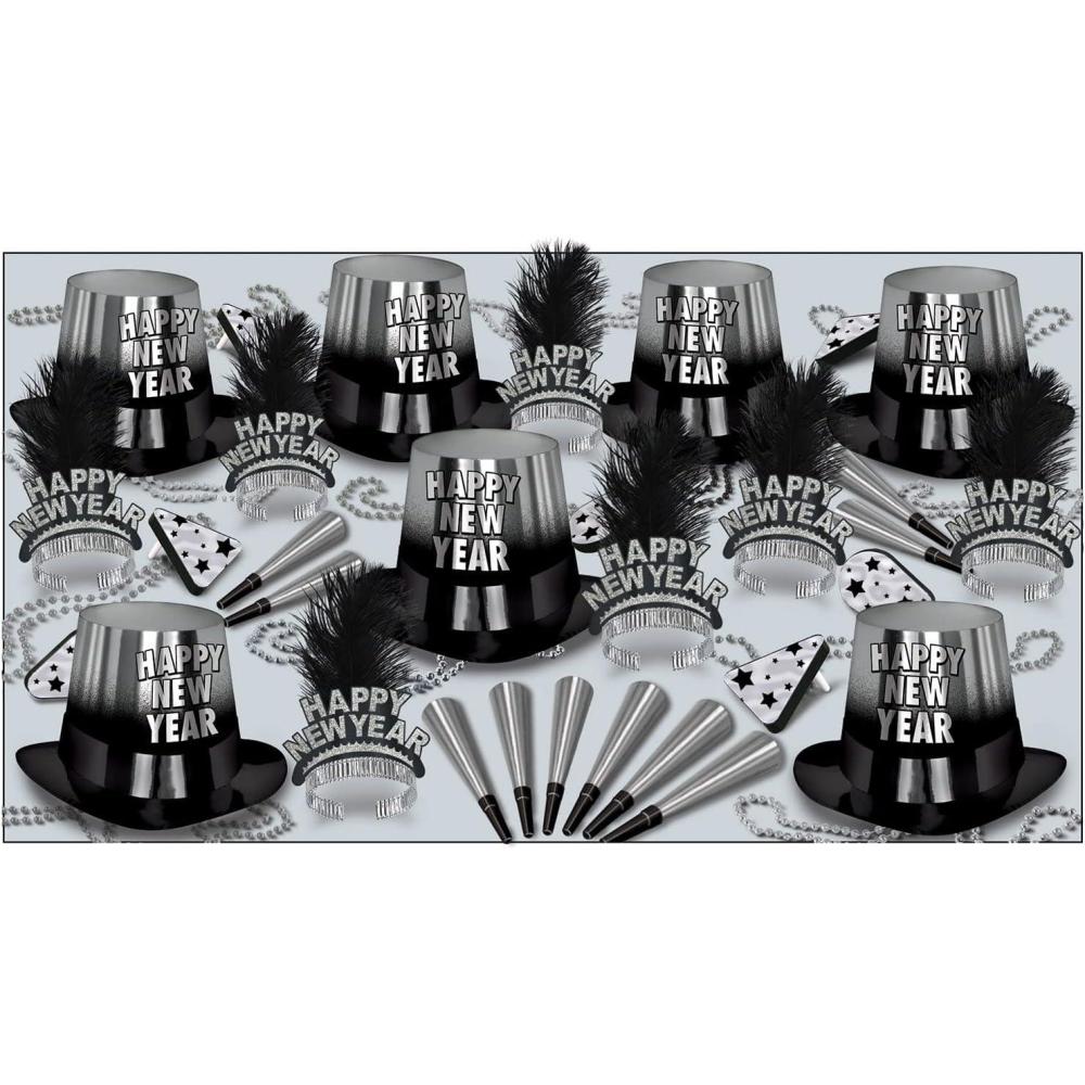 image:imageBeistle Silver Entertainer Party Favors 1 Assortment Per PackageSilverBlack