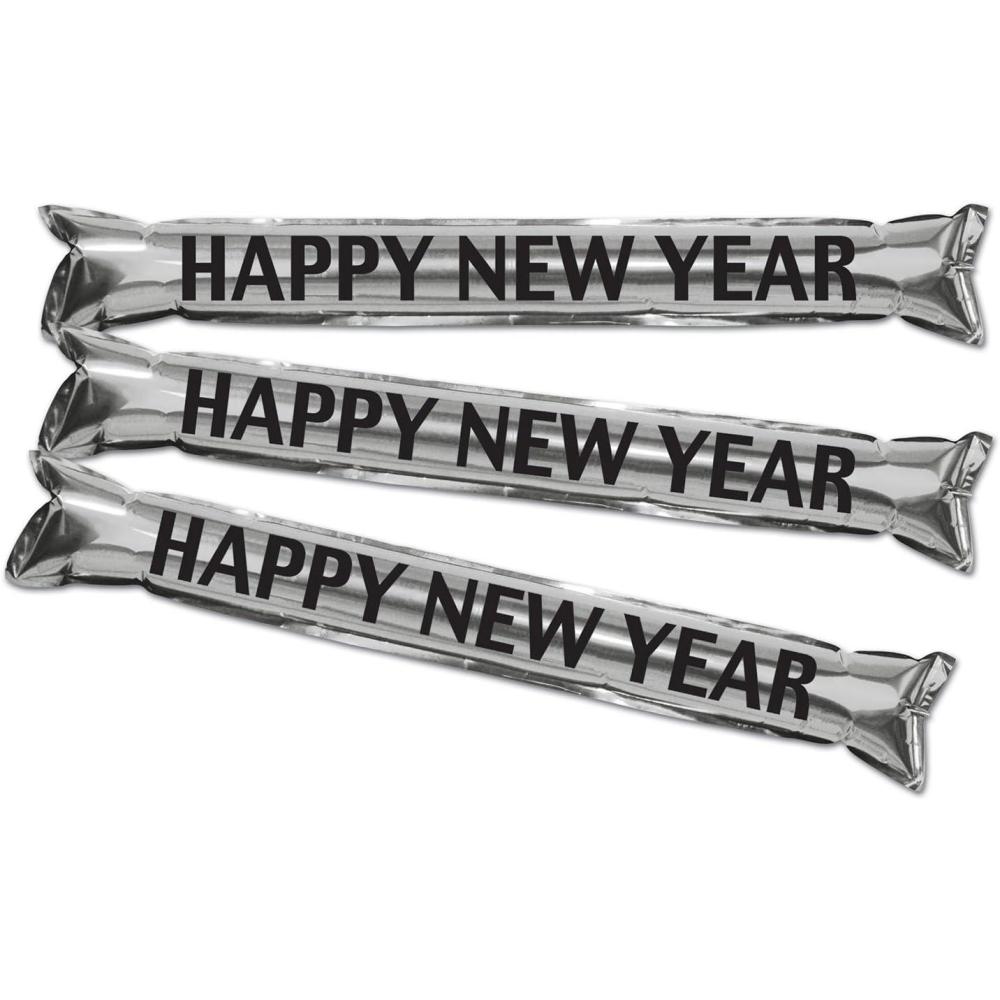 image:imageMetallic Gold And Black Noise Maker Party SticksBlack and Silver