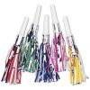 Beistle 100-Person Fringed Trumpets, Yellow, Pink, Red, Green, & Blue Noisemakers, New Years Eve Horns, Party Accessories for Gatherings & Celebrations, 7”