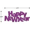 Beistle 12 Piece 2.25″ x 4.75″ Colorful Plastic Jumbo Happy New Year Confetti Decorations Holiday Table Décor NYE Party Supplies