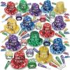Beistle 12 Piece 2.25″ x 4.75″ Colorful Plastic Jumbo Happy New Year Confetti Decorations Holiday Table Décor NYE Party Supplies