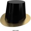 Beistle 12 Piece Durable Cardstock Paper Elegant Hello New Years Eve Top Hats HNY Party Favors, NYE Supplies, Headwear Photo Booth Props, One Size, Gold/Black