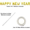 Beistle 2 Piece Gold Mylar Foil NYE Letter Balloon Banners For Happy New Year Party Decorations