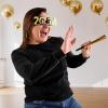 Beistle “2025” Glittered Plastic Eyeglasses – 2 Pack, New Year’s Eve Celebration Wearables, Graduation Party Accessories, Party Handouts, Photo Booth Props, One Size Fits Most