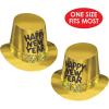 Beistle 25 Piece Gold Rush Paper Top Hats For Happy New Year’s Eve Party Supplies