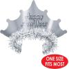 Beistle 25 Piece Silver Happy New Year Headband Tiaras NYE Party Favors Supplies, One Size