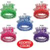 Beistle 50 Piece Happy New Year Headband Tiaras NYE Party Favors Photo Booth Props