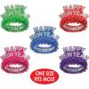 Beistle 50 Piece Happy New Year Headband Tiaras NYE Party Favors Photo Booth Props