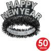Beistle 50 Piece Happy New Year Headband Tiaras NYE Party Favors Photo Booth Props(50 Piece)