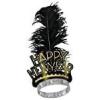Beistle Black & Gold Swing Tiaras 5 Piece Happy New Years Eve Party Supplies Favors, One Size, Black/Gold/Silver