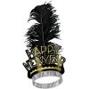 Beistle Black & Gold Swing Tiaras 5 Piece Happy New Years Eve Party Supplies Favors, One Size, Black/Gold/Silver