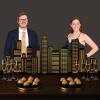 Beistle Cityscape Stand-Up – Gold Foil Skyline Cardboard Prop, Freestanding Urban Silhouette Decoration for New Year’s Events, Hollywood Themes, Awards Nights, Photo Backdrops & Displays, 29″ x 5′ 9″
