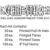 Beistle Gem-Star Silver Deluxe New Year’s Eve Assortment – 100-Person Black and Silver Party Kit with Foil Hats, Glittered Tiaras, Fringed Tiaras and Horns for NYE Countdowns and Midnight Celebrations