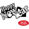 Beistle Happy New Year Cardstock Paper Glittered Novelty Eye Glasses 12 Piece Party Favors, One Size, Blue/Green/Gold/Purple/Red/Silver