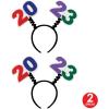 Beistle Happy New Year Headbands – Glittery, Star Boppers, and Sparkling Fabric Top Hats: New Years(“2023” Boppers)