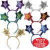 Beistle Happy New Year Headbands – Glittery, Star Boppers, and Sparkling Fabric Top Hats: New Years(Happy New Year Star Boppers – 1 Pack)