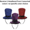 Beistle Happy New Year Headbands – Glittery, Star Boppers, and Sparkling Fabric Top Hats: New Years(Sparkling Top Hat Headbands)