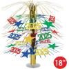 Beistle Metallic 2025 Centerpiece, 18”- New Years Eve Party Decoration, Graduation Table Décor