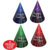 Beistle Ring In The New Year Party Assortment For 10 People – NYE Photo Booth Props – Hats, Tiaras, Noisemaker Horns