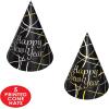 Beistle Silver & Gold Ring In The New Year Party Assortment For 10 People – NYE Photo Booth Props – Hats, Tiaras, Horns