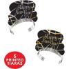 Beistle Silver & Gold Ring In The New Year Party Assortment For 10 People – NYE Photo Booth Props – Hats, Tiaras, Horns