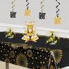Beistle Star Mini Cascade Centerpiece, 7.5″, Black/Gold