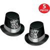 Beistle Tuxedo-Nite New Years Eve Party Assortment for 10 People- NYE Glittered Top Hats, Feathered Tiaras, Tassel Horns, Made in USA Since 1900