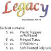 Legacy Asst for 10 (NO RETAIL PRICE ON CARTON) Party Accessory  (1 count)