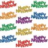Beistle 12 Piece 2.25″ x 4.75″ Colorful Plastic Jumbo Happy New Year Confetti Decorations Holiday Table Décor NYE Party Supplies