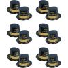 Beistle 12 Piece Legacy Toppers, Black/Gold