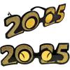 Beistle “2025” Glittered Plastic Eyeglasses – 2 Pack, New Year’s Eve Celebration Wearables, Graduation Party Accessories, Party Handouts, Photo Booth Props, One Size Fits Most