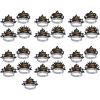 Beistle 25 Piece Happy New Year Shimmer Tiaras NYE Party Favors and Supplies, One Size, Black/Silver/Gold