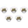 Beistle 5 Piece Happy New Year Bird of Paradise Headband Tiaras Holiday Photo Booth Props Party Favors and Supplies, One Size, Black/Gold/White