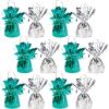 Beistle Assorted Metallic Wrapped Balloon Weights – 12 Pack, Turquoise & Silver Balloon Holders, Table Centerpieces for Birthday Parties, New Year’s Eve Events, and Baby Shower Celebrations, 6 Ounce
