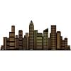 Beistle Cityscape Stand-Up – Gold Foil Skyline Cardboard Prop, Freestanding Urban Silhouette Decoration for New Year’s Events, Hollywood Themes, Awards Nights, Photo Backdrops & Displays, 29″ x 5′ 9″