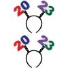 Beistle Happy New Year Headbands – Glittery, Star Boppers, and Sparkling Fabric Top Hats: New Years(“2023” Boppers)