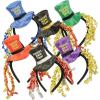 Beistle Happy New Year Headbands – Glittery, Star Boppers, and Sparkling Fabric Top Hats: New Years(Happy New Year Headbands)