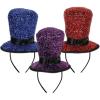 Beistle Happy New Year Headbands – Glittery, Star Boppers, and Sparkling Fabric Top Hats: New Years(Sparkling Top Hat Headbands)