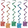 Beistle Happy New Year Whirls, 5 Count, Black and Gold Metallic Hanging NYE Decorations with HNY Cutouts, Festive New Year’s Eve Celebration Party Décor, 33”(Assorted)