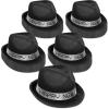 Beistle New Year’s Eve Party Supplies 88106-S25 25 piece Chairman Hat, Black/Silver, One Size Fits