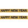 Metallic Plastic Fringed 1 Ply Hanging Banner Signs 2 Piece New Year’s Eve Decorations