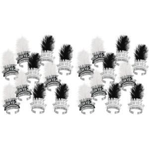 Beistle 10 Piece Chicago Swing Happy New Year’s Eve Tiaras, NYE Party Favors(One Size (Pack of 2))