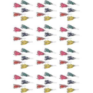 Beistle 100-Person Fringed Trumpets, Yellow, Pink, Red, Green, & Blue Noisemakers, New Years Eve Horns, Party Accessories for Gatherings & Celebrations, 7”