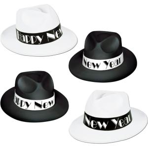 Beistle 25 Piece Chicago Swing Fedora Hats For Happy New Year’s Eve Party Supplies, One Size Fits Most, Multicolored