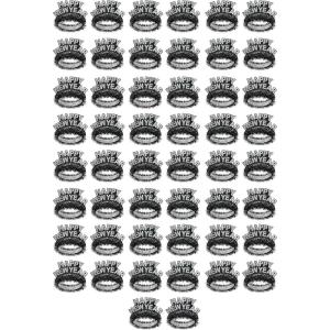 Beistle 50 Piece Happy New Year Headband Tiaras NYE Party Favors Photo Booth Props(50 Piece)