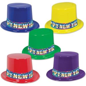 Beistle 88633-25 25-Piece Assorted Color Rainbow Blast Toppers