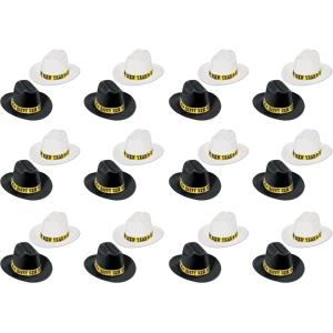 Beistle 88677-25 25-Piece Black and White Western Nights Cowboy Hats
