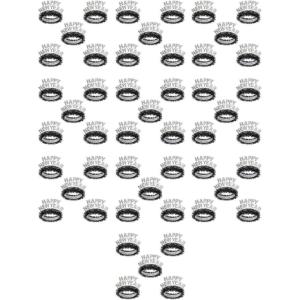 Beistle Black and White Legacy Tiaras, 50 Tiaras In Box(50 Piece)